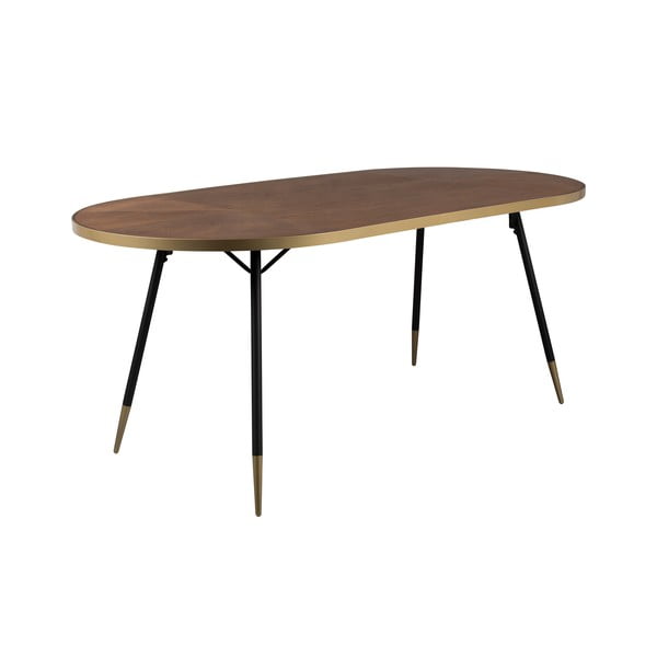 Étkezőasztal kőrisfa dekoros asztallappal 90x180 cm Denise – White Label-image-2