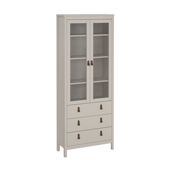 Szürkésbézs tálalószekrény 78x199x33 cm Madrid – Tvilum-image-3