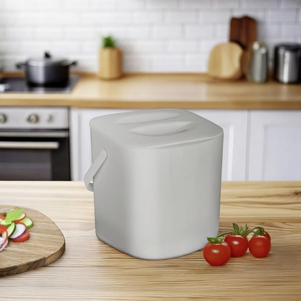 Világosszürke komposztálható hulladék gyűjtő 3 l Conny – Wenko-image-1