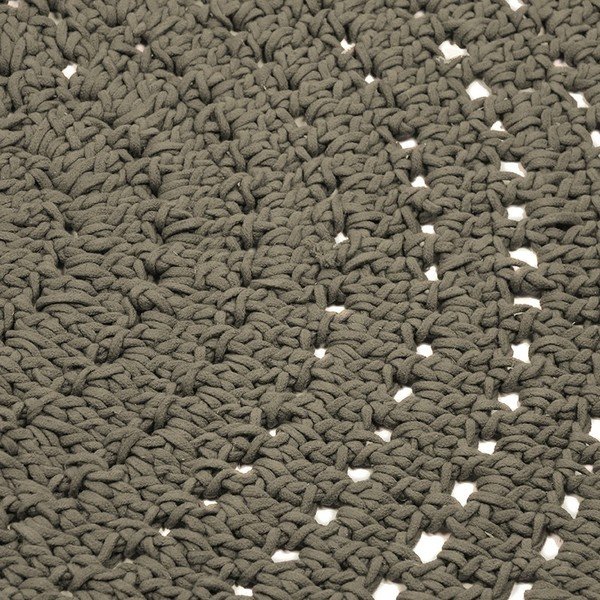 Knitted sötétzöld kenderrost szőnyeg, ⌀ 150 cm - LABEL51-image-2