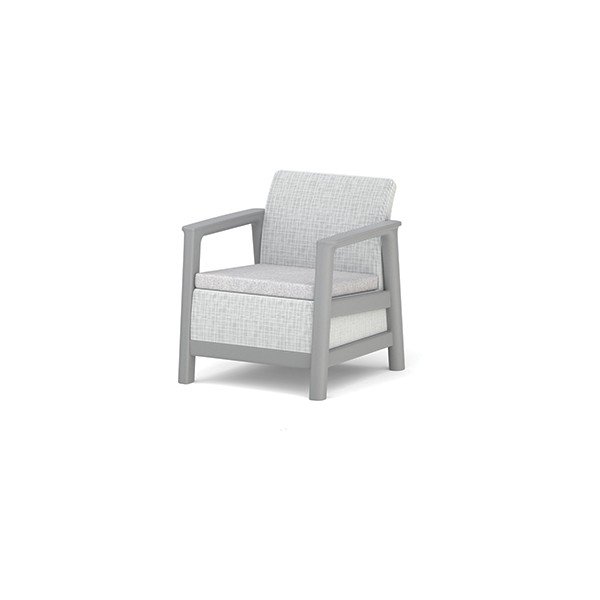 Világosszürke műanyag kerti fotel szett 2 db-os Scandi Linea – Keter