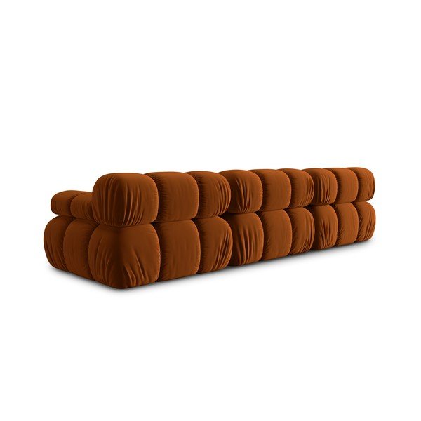 Narancssárga bársony kanapé 282 cm Bellis – Micadoni Home-image-4
