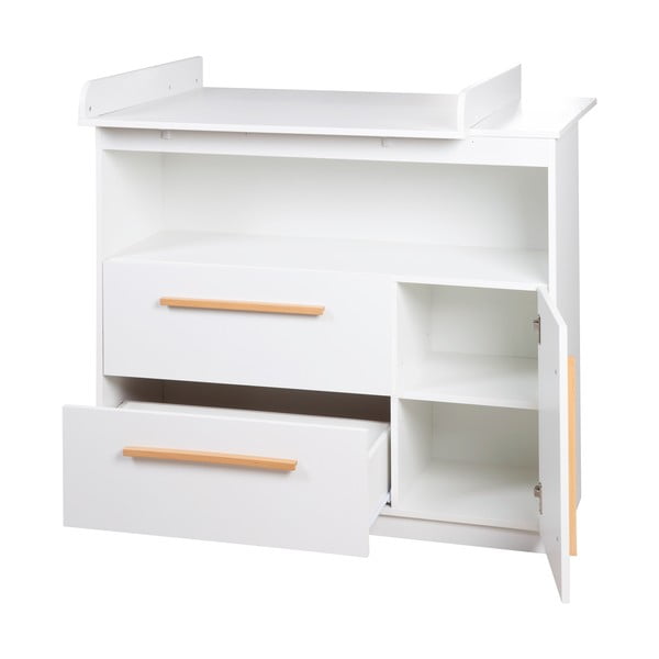 Fehér alacsony gyerek komód 107x98 cm Lilo – Roba-image-2