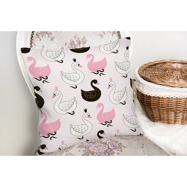 Pink Background Kind Animals pamutkeverék párnahuzat, 45 x 45 cm - Minimalist Cushion Covers-image-1