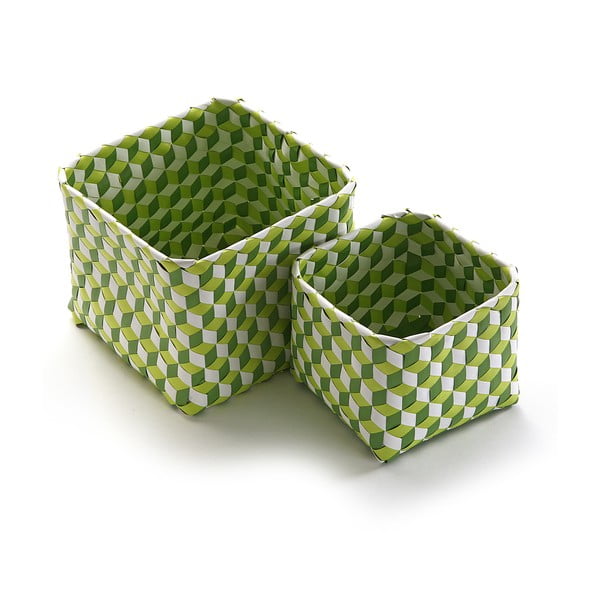 Baskets Small 2 darab zöld tárolókosár - Versa