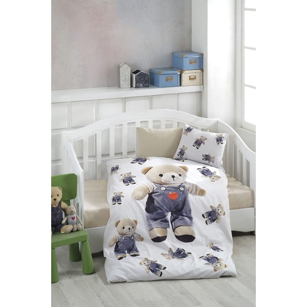 Négyrészes pamut gyerek ágyneműhuzat babaágyhoz lepedővel 100x150 cm – Mila Home