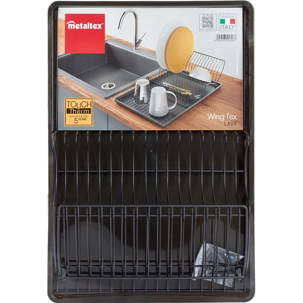 Lava antracitszürke rozsdamentes edénycsepegtető - Metaltex-image-3