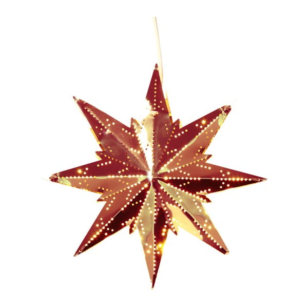 Star rézszínű világító csillag, magasság 25 cm - Best Season