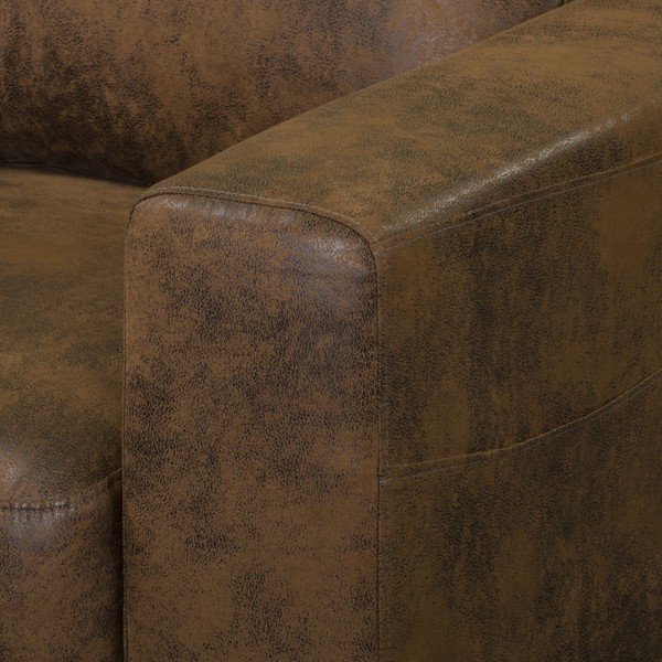 Barna bőrutánzat fotel Lofty Lilly – Miuform-image-1