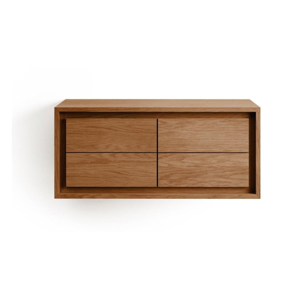 Barna teakfa fali mosdó alatti szekrény 90x40 cm Kenta – Kave Home