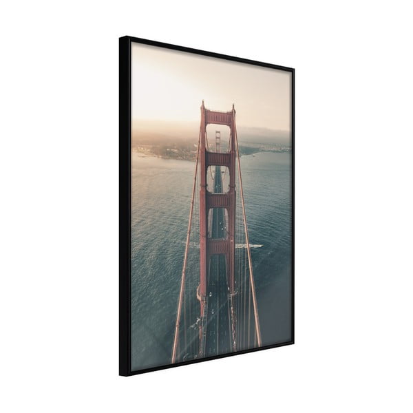 Bridge in San Francisco I poszter keretben, 30 x 45 cm - Artgeist