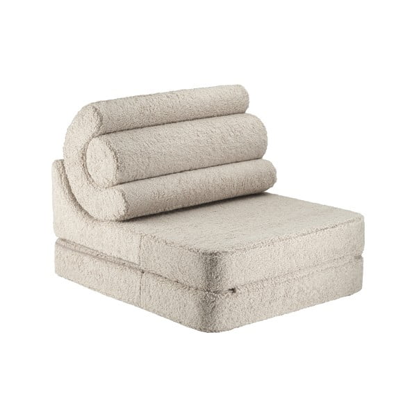 Világosbarna buklé gyerek fotel Flipster – Wigiwama