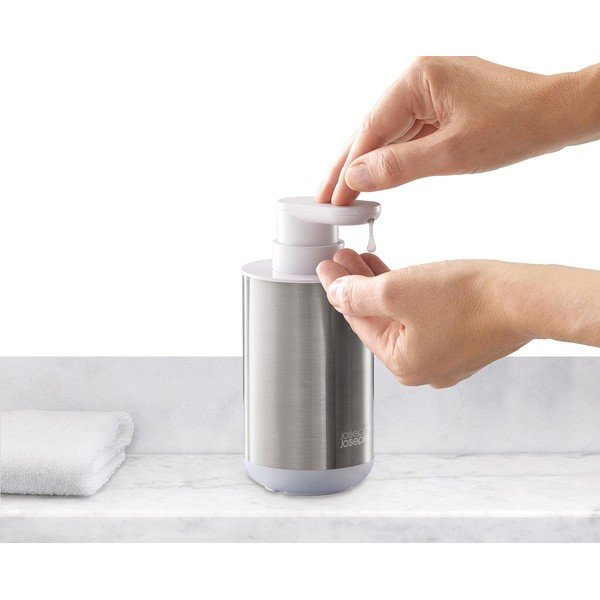 Ezüstszínű rozsdamentes acél szappanadagoló 300 ml Duo Steel – Joseph Joseph-image-4