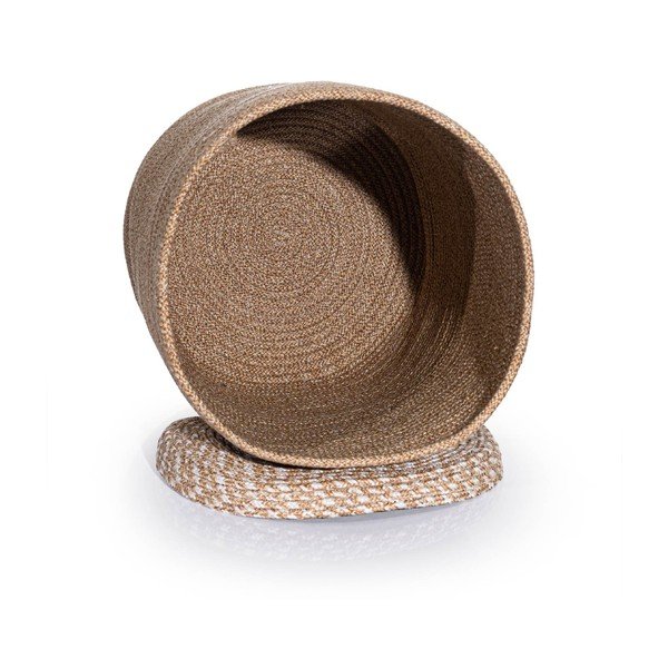 Bézs fedeles textil tárolódoboz 36x45x50 cm – Mioli Decor-image-2