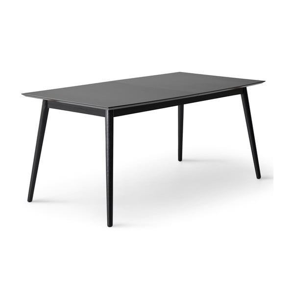 Fekete bővíthető étkezőasztal fekete asztallappal 90x165 cm Meza – Hammel Furniture