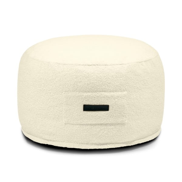 Krémszínű buklé puff Om 60 – SLOWDOWN
