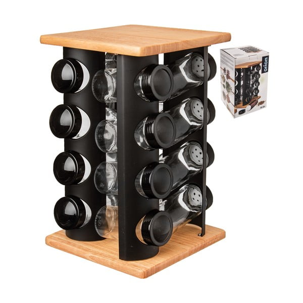 Fűszertartó készlet 16 db-os Black – Orion-image-2