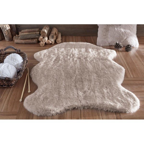 Világosbarna szintetikus szőrme szőnyeg 80x150 cm Pelush Mink – Mila Home-image-1