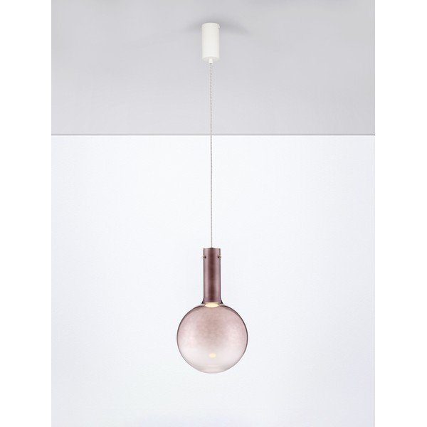 Barna üveg LED dimmelhető függőlámpa ø 25 cm Nostos – Nova Luce-image-3