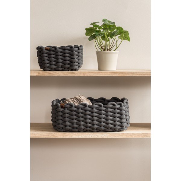 Textil tárolókosár 20x15x11 cm Peach Skin S – Bigso-image-3