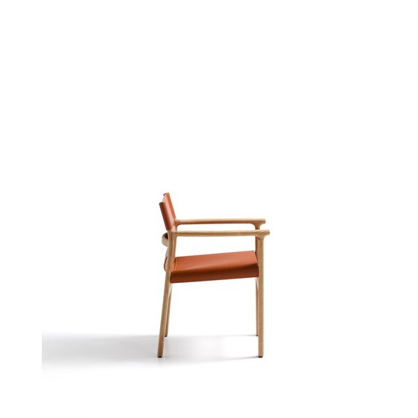 Konyakbarna kőrisfa karfás étkezőszék Jan – Kave Home-image-3