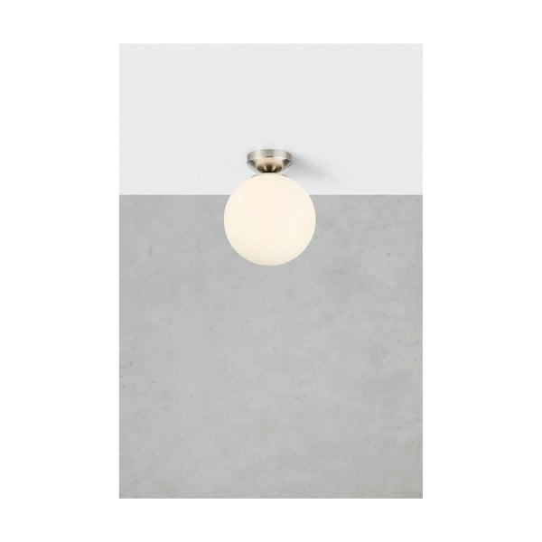 Fehér-ezüstszínű mennyezeti lámpa üveg búrával Stintino – Markslöjd-image-1