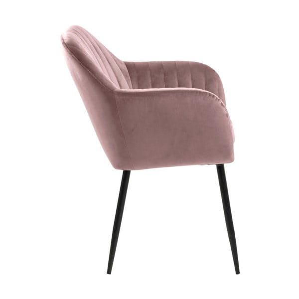 Rózsaszín kárpitozott étkezőfotel Emilia – Actona-image-2