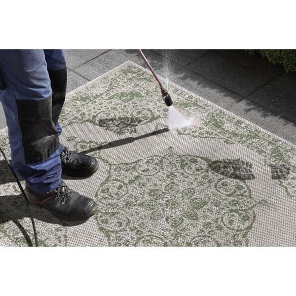 Oslo zöld-bézs kültéri szőnyeg, 80x150 cm - Ragami-image-4