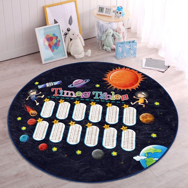 Fekete gyerek szőnyeg ø 80 cm Comfort – Mila Home-image-2