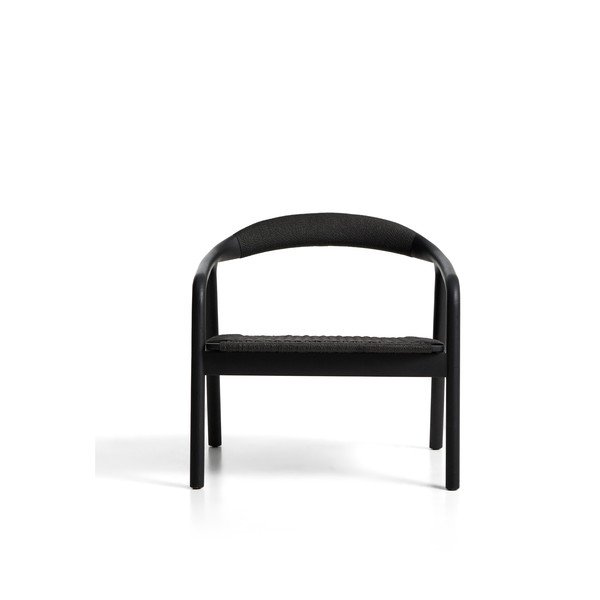 Fekete fa-kárpitozás nélküli fotel Derile – Kave Home-image-4
