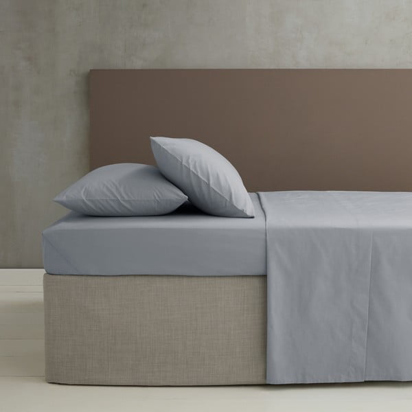 Szürke perkál lepedő 180x260 cm Easy Iron Percale – Catherine Lansfield-image-1