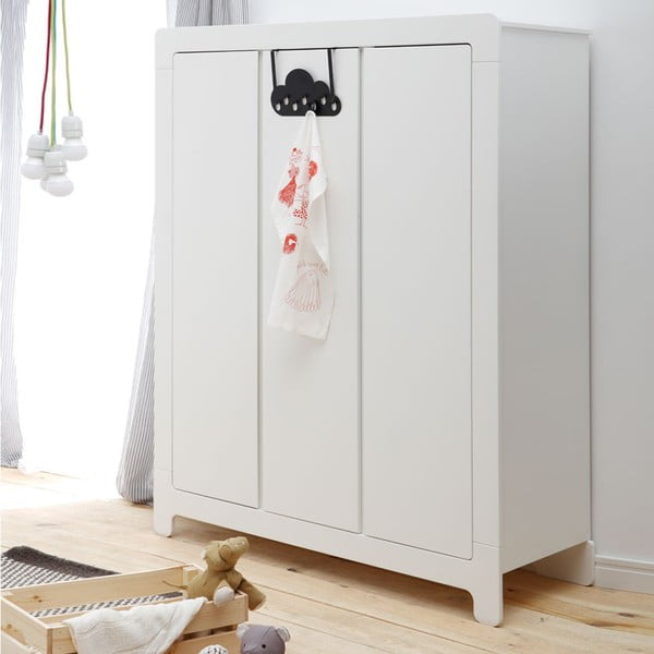 Moon fehér ruhásszekrény, 185 x 142 cm - Pinio-image-2