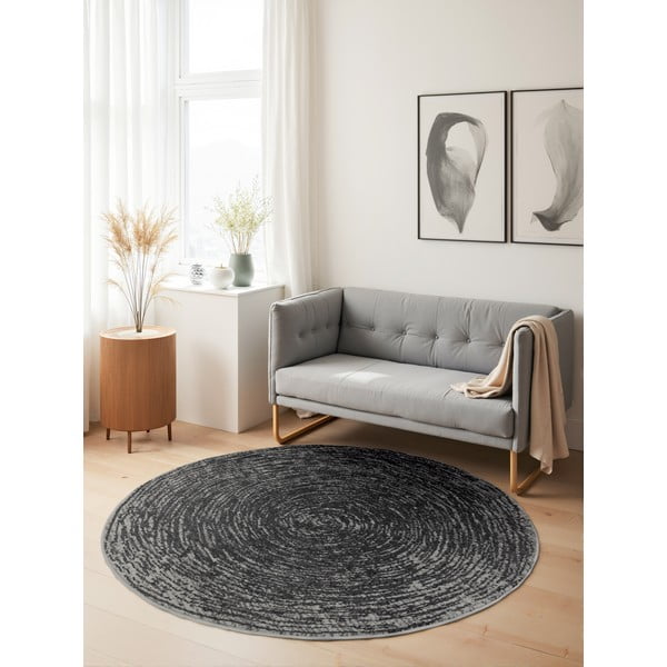 Szürke kerek szőnyeg ø 120 cm Gloria Cavallo – Hanse Home-image-1