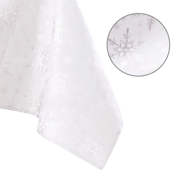 Asztalterítő karácsonyi mintával 140x240 cm White Christmas – Restilo-image-2