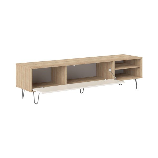 Krémszínű TV-állvány tölgyfa dekorral 165x44 cm Aero - TemaHome -image-3