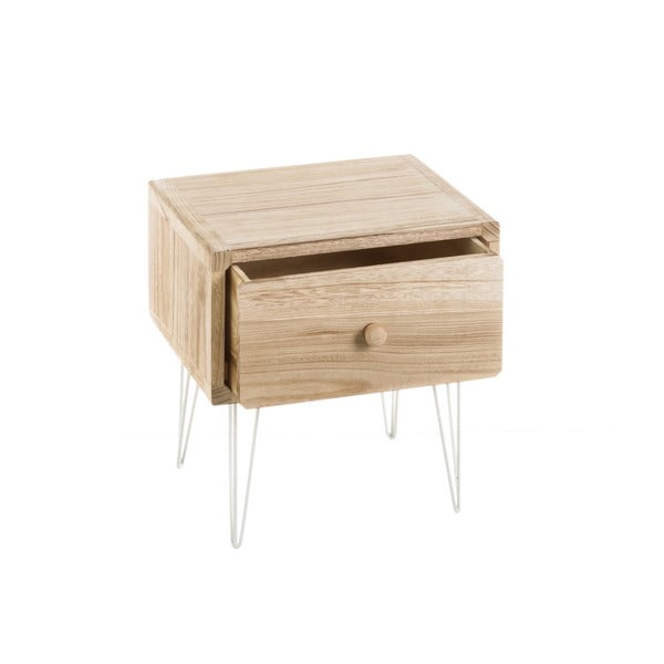 Natúr színű egzotikus fa éjjeliszekrény Natural Way – Casa Selección-image-2