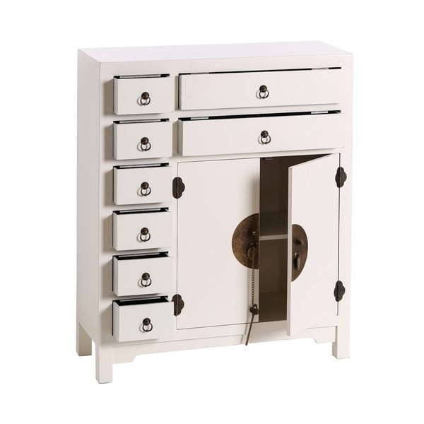 Fehér magas komód 73x90 cm Oriente – Ixia-image-2