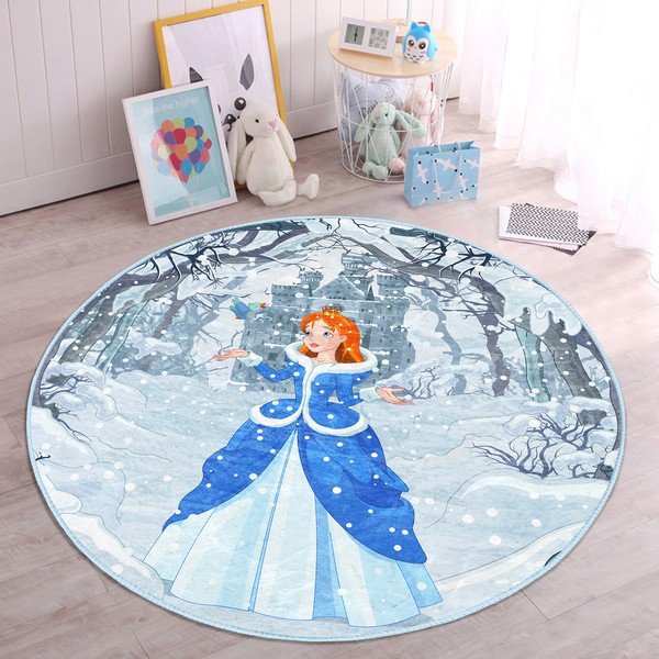 Kék gyerek szőnyeg ø 100 cm Comfort – Mila Home-image-4