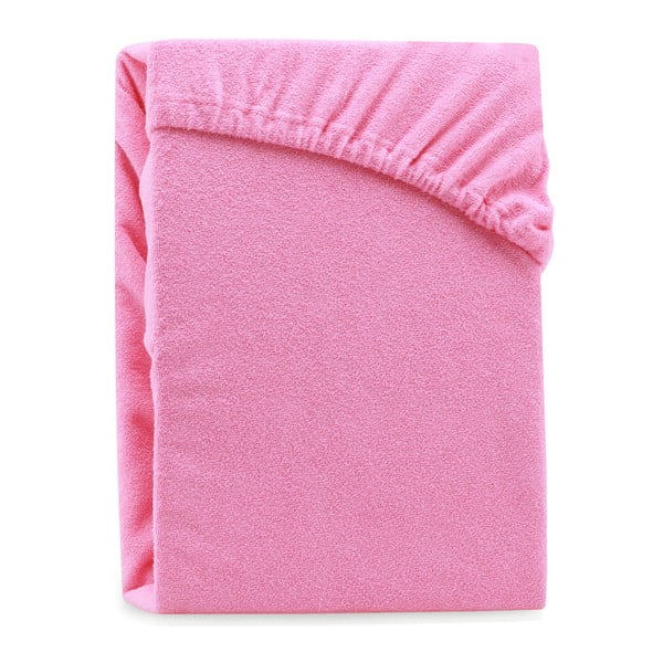 Ruby Pink rózsaszín kétszemélyes gumis lepedő, 220-240 x 220 cm - AmeliaHome