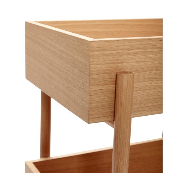 Natúr színű tölgyfa konzolasztal 34x43 cm Stack – Hübsch-image-2