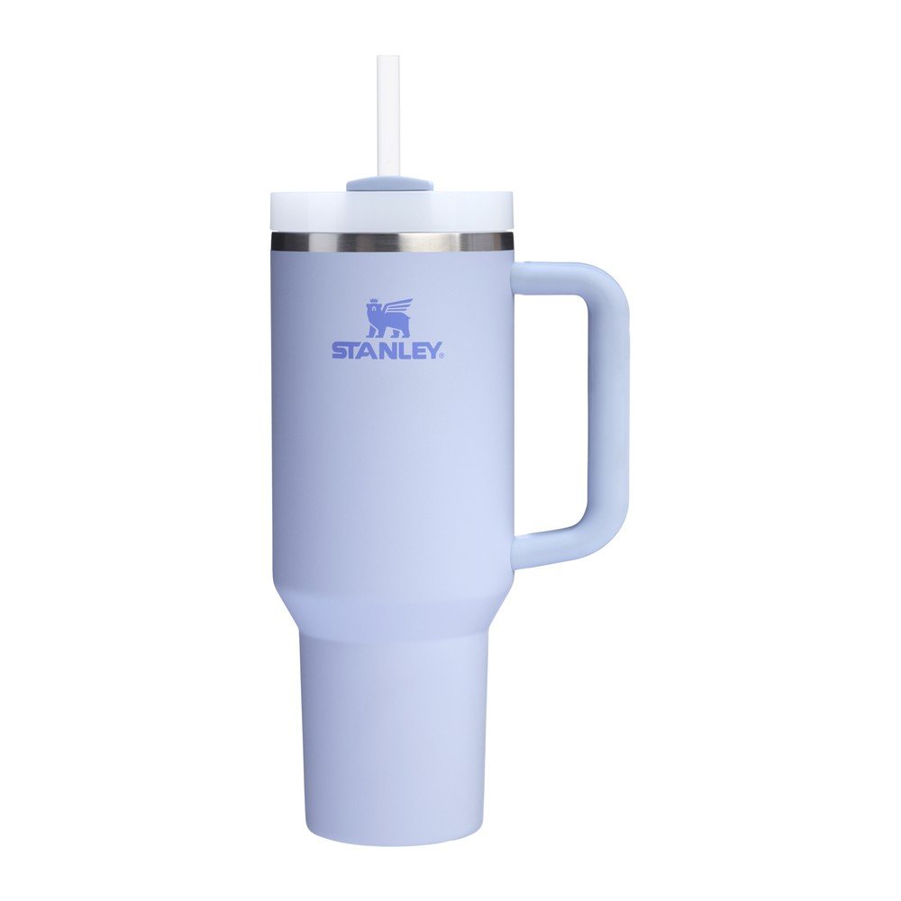 Lila rozsdamentes acél termosz szívószállal 1,18 l Quencher H2.0 FlowState Tumbler Dew Drop Stanley