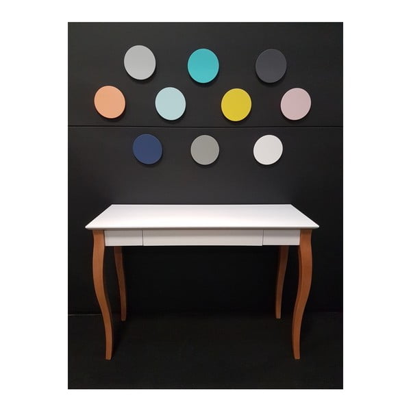 Lillo fehér íróasztal, hosszúság 105 cm - Ragaba-image-1