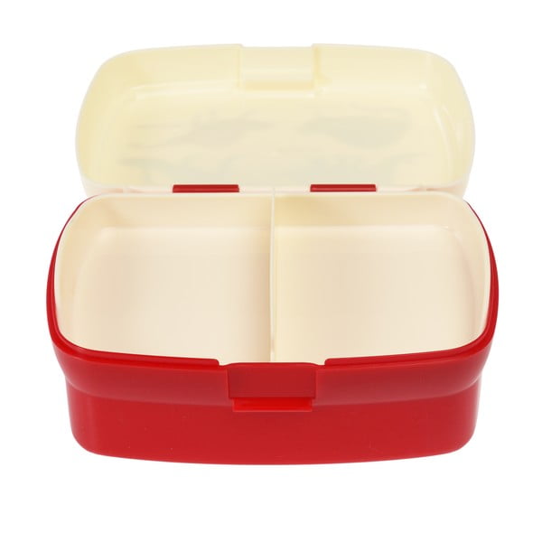 Piros-krémszínű gyerek uzsonnás doboz Prehistoric Land – Rex London-image-2