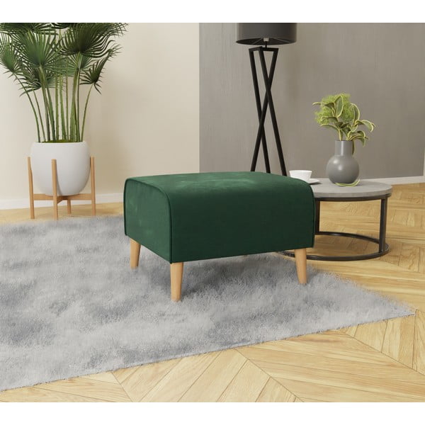 Sötétzöld bársony lábtartó Carole – Ropez-image-2