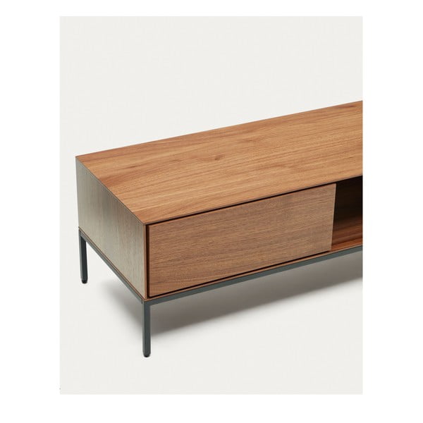 Natúr színű TV-állvány diófa dekorral 195x35 cm Vedrana – Kave Home-image-4