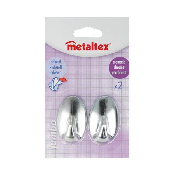 Greg 2 db-os műanyag öntapadós akasztó szett - Metaltex-image-2