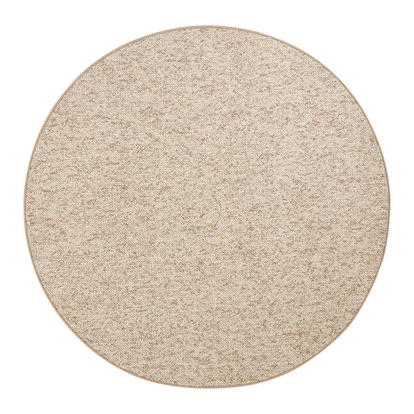 Wolly barnásbézs szőnyeg, ⌀ 133 cm - BT Carpet
