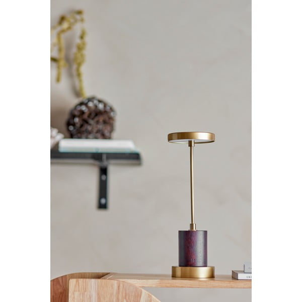 Aranyszínű LED dimmelhető asztali lámpa fém búrával (magasság 30 cm) Chico – Bloomingville-image-1