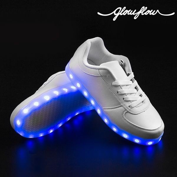 GlowFlow Trainers fehér világító LED cipő, méret 40 - InnovaGoods-image-3