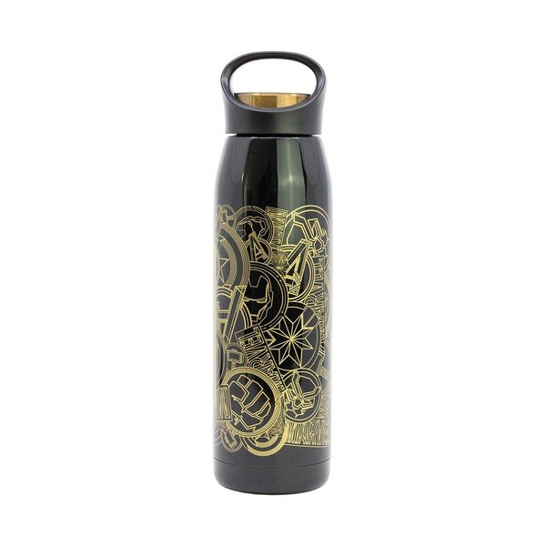 Fekete rozsdamentes acél gyerek termosz 665 ml Marvel – STOR-image-1